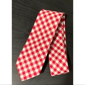 Red and White Checkered Tie